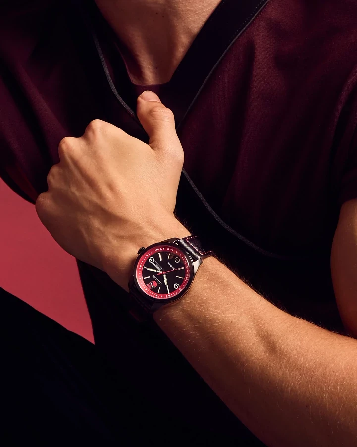 Here Comes Deadpool Black Dial Leather Strap AW0145-02W | CITIZEN